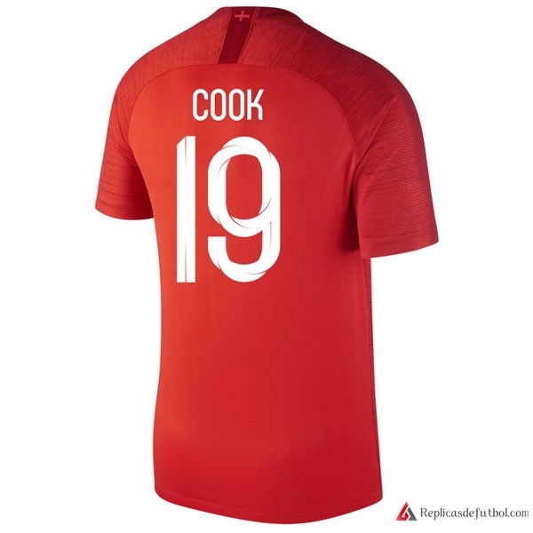 Camiseta Seleccion Inglaterra Segunda equipación Cook 2018 Rojo